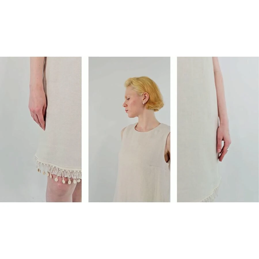 Max Mara Ladies Canada Natural Linen And Cotton Dress 1