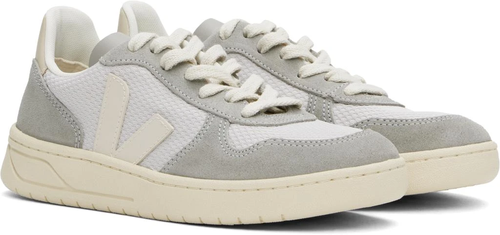 Veja White & Gray V-10 B-Mesh Low Top Sneakers 4