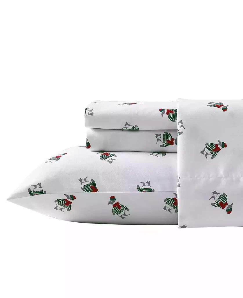 Nautica Printed Flannel 3-Pc. Sheet Set, Twin 1