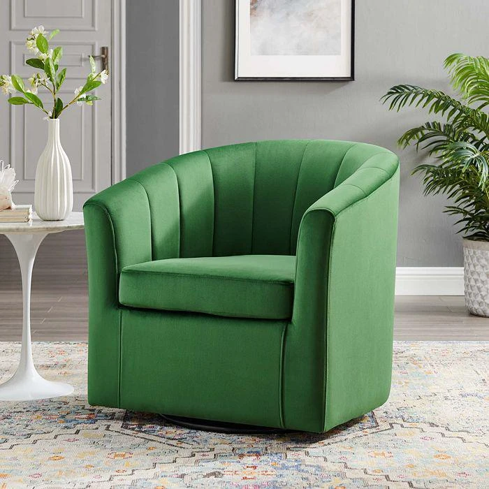 Modway Prospect Performance Velvet Swivel Armchair 2