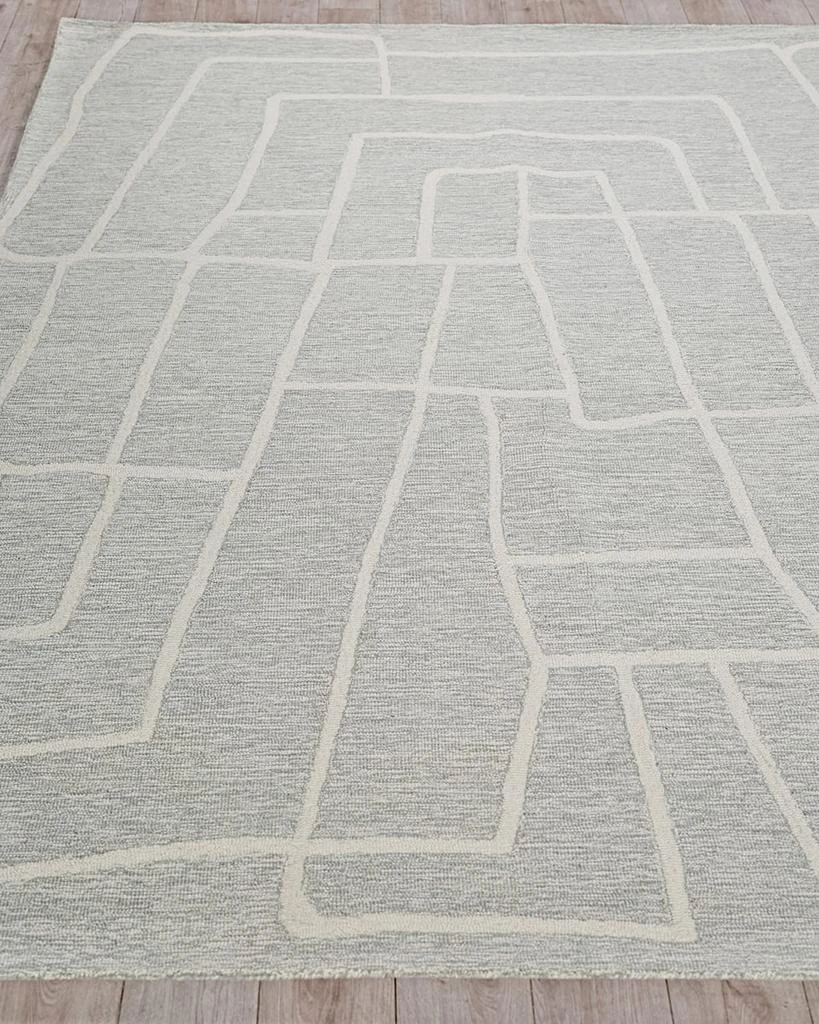 Exquisite Rugs Tangiers Hand-Tufted Blue/Ivory Rug, 5' x 8' 2
