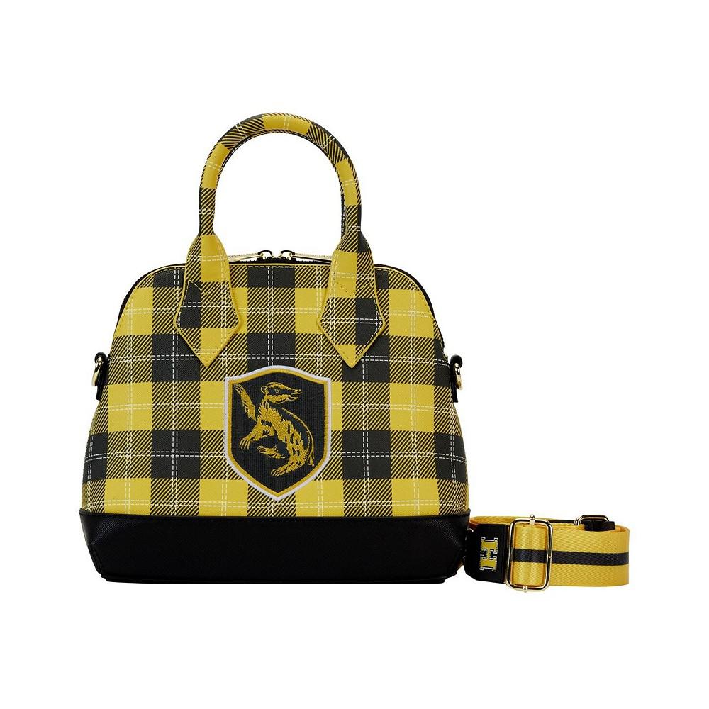 Loungefly Men's and Women's Harry Potter Hufflepuff Varsity Plaid Crossbody Bag