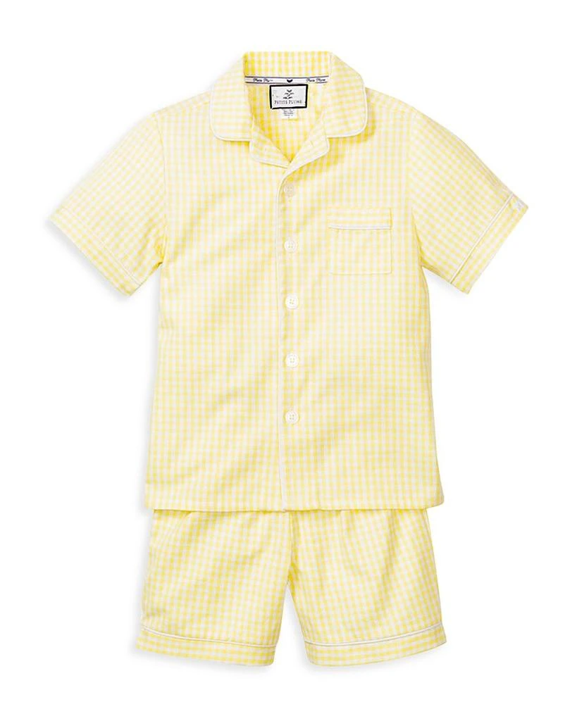 Petite Plume Unisex Gingham Classic Pajama Shorts Set - Baby, Little Kid, Big Kid 1
