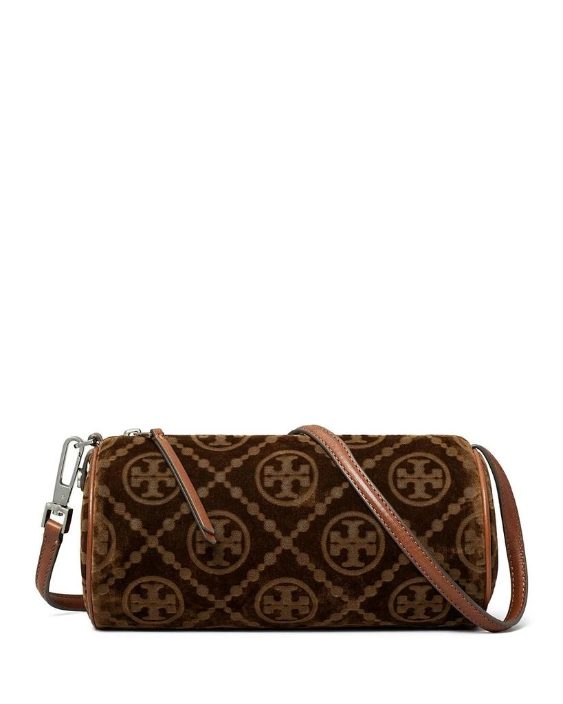 Tory Burch T Monogram Flocked Cylinder Bag 1