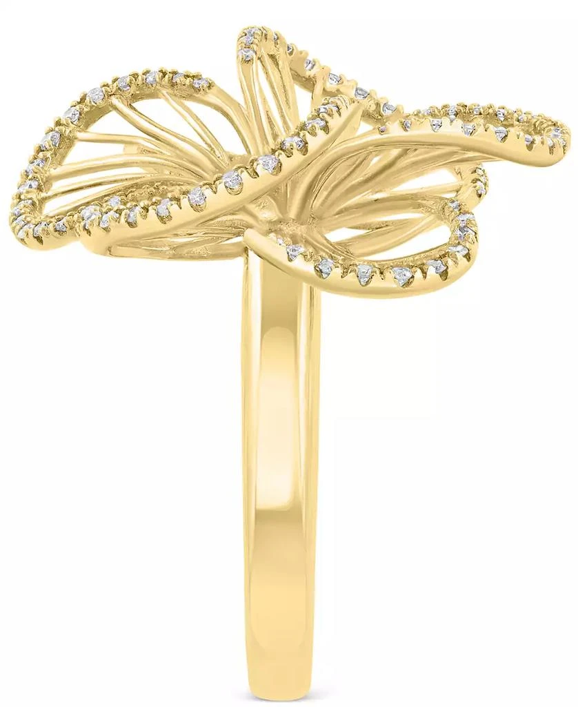 Effy EFFY® Diamond Border Openwork Flower Statement Ring (3/8 ct. t.w.) in 14k Gold 3