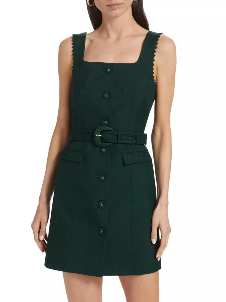 Saloni Mika Wool-Blend Belted Minidress 3