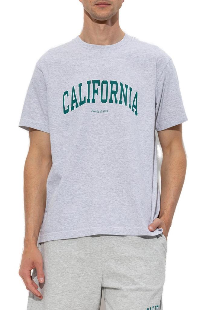 Sporty & Rich Sporty & Rich Logo Printed Crewneck T-Shirt
