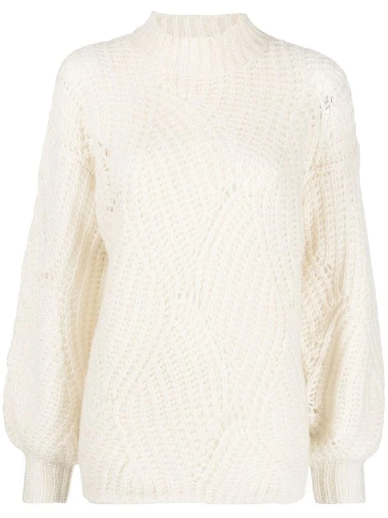 AGNONA Agnona Textured Knit Pullover 1