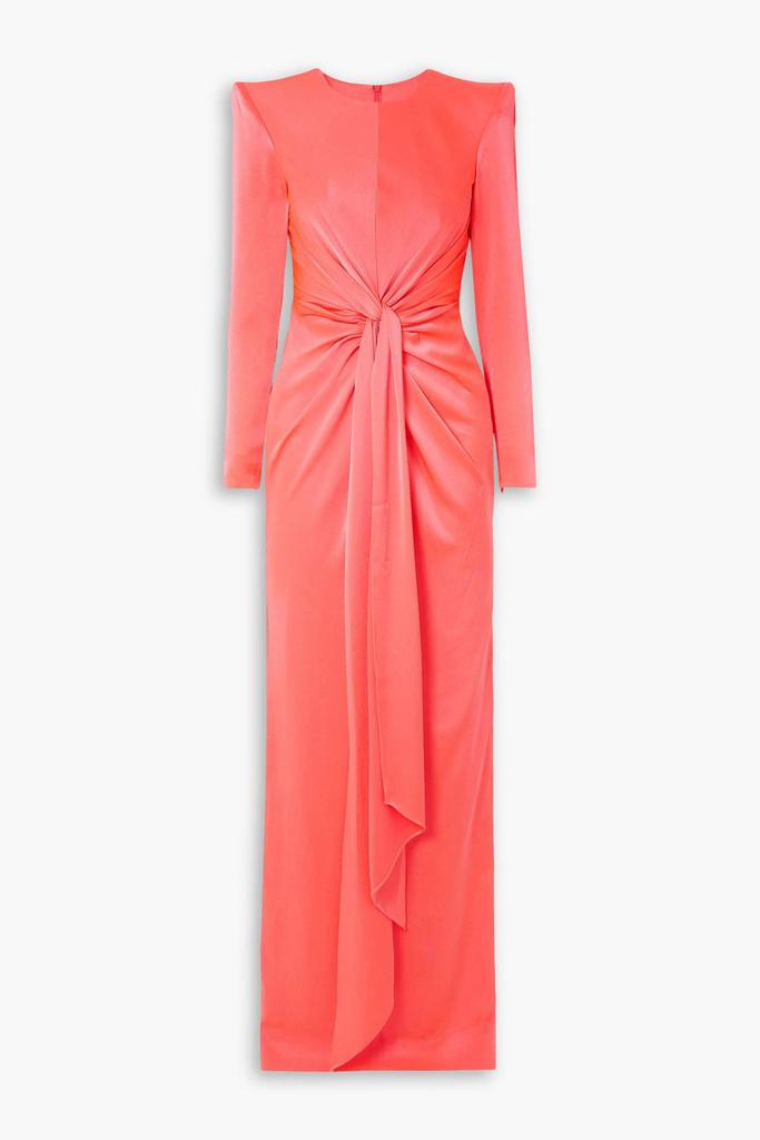 Alex Perry Graves tie-front satin-crepe gown