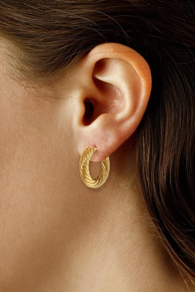 Ina Mar Ina Mar 14K Yellow Gold Spiral Twist Hoop Earrings 21/4265 2
