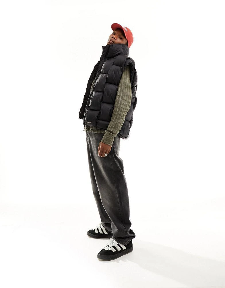 Sixth June Sixth June waffle padded jacket in black 4