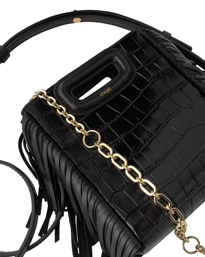 Maje M Fringe Leather Mini Bag 3