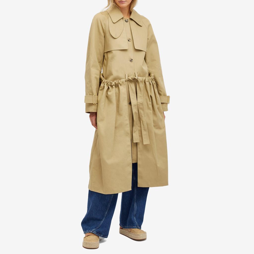 [JW ANDERSON] オーバーサイズ ベルベット ジャケット JW Anderson Beige Open Sleeve Cape Trench Coat JW Anderson
