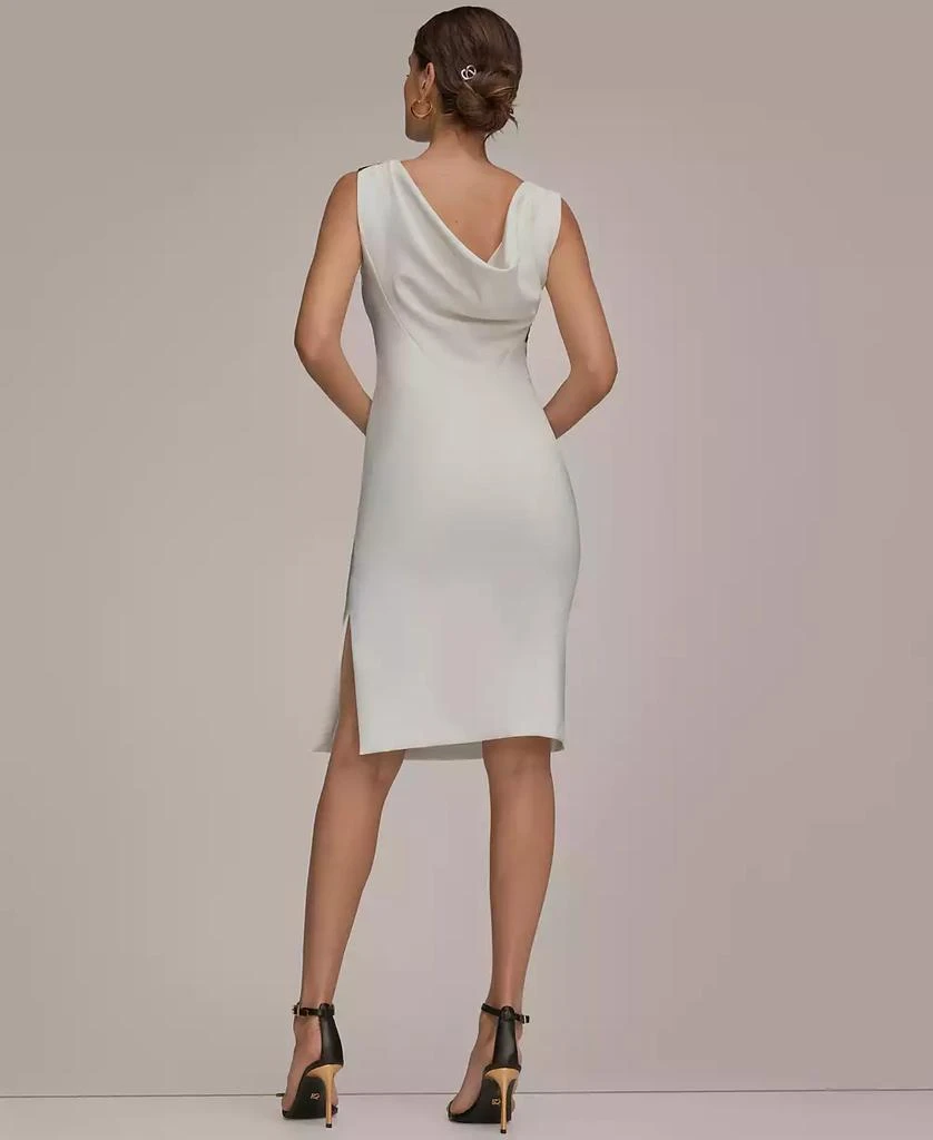 Donna Karan Women
s Sleeveless Embroidered Floral Sheath Dress 9