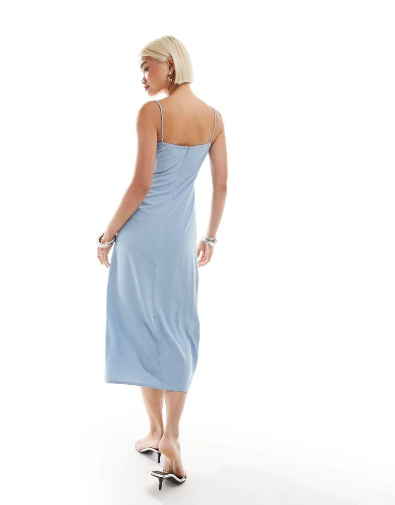 Motel Motel alcana keyhole detail cami maxi dress in light blue 3