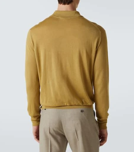 AMI Wool and silk polo sweater 4
