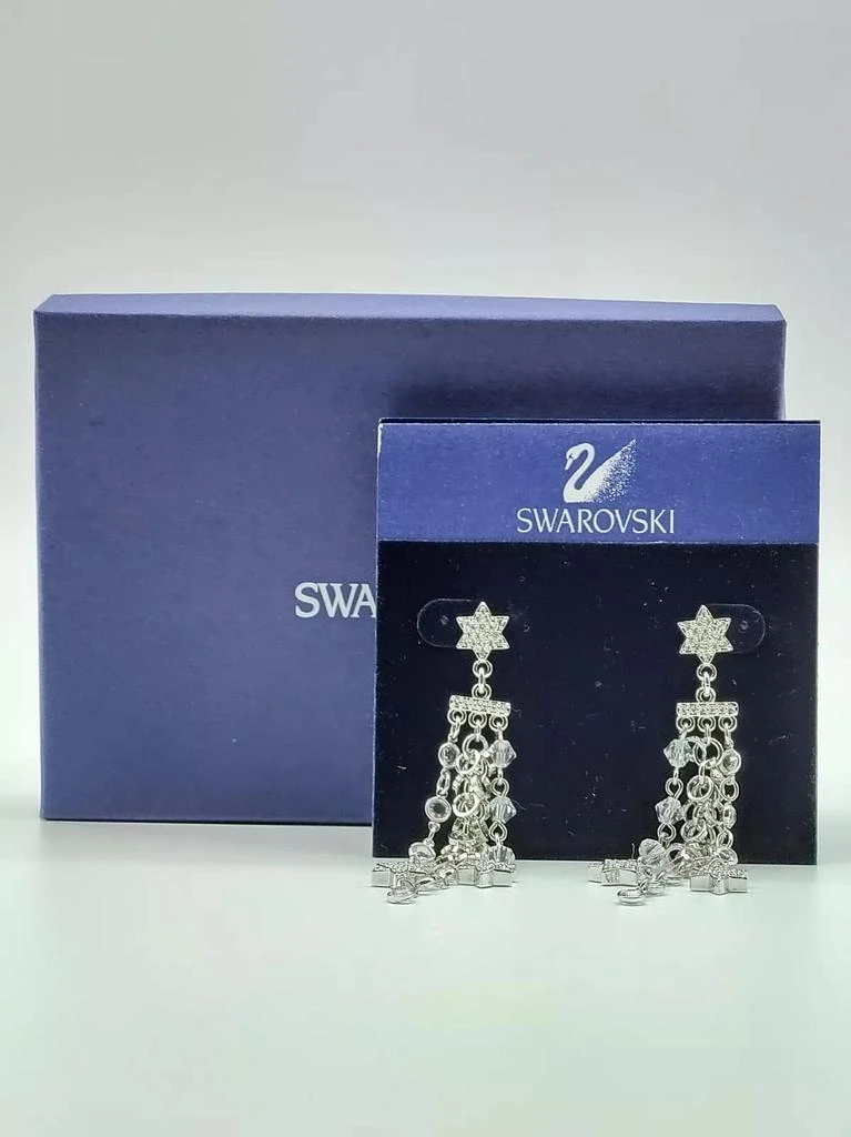 Swarovski Women
s Chain Dangle Star Earrings