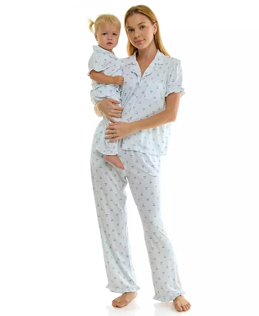 Sincerely Jules Toddler Mommy and Me Notch Collar Shirt 
Pants, 2-Piece Set 4