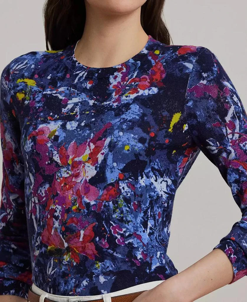 Ralph Lauren Women's Print Cotton-Blend Sweater, P/XS-3X 3