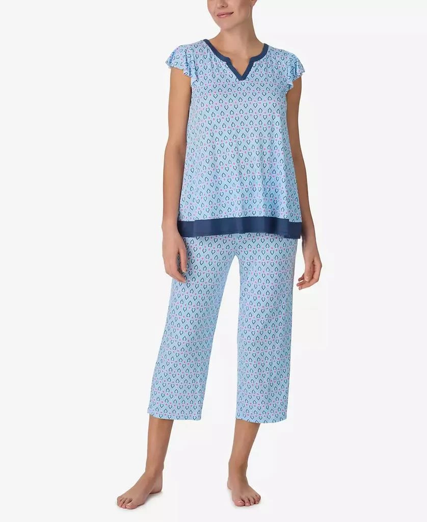 Ellen Tracy Women
s Short Sleeve Cropped PJ Set 3