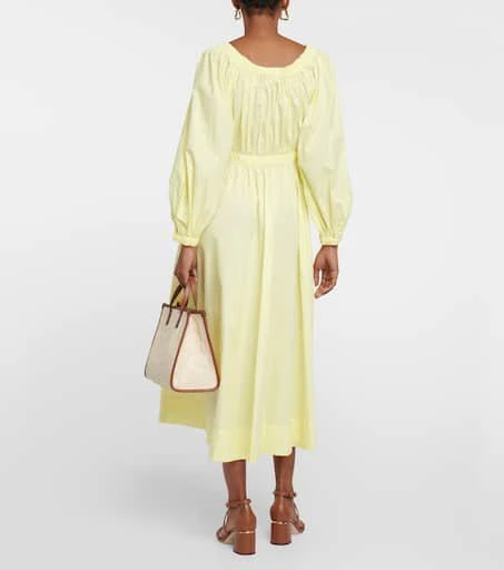 Ulla Johnson Helena gathered cotton midi dress 3