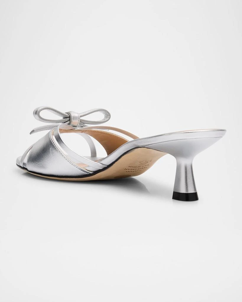 Stuart Weitzman Felicity 50 Bow-Top Slide Sandals 4