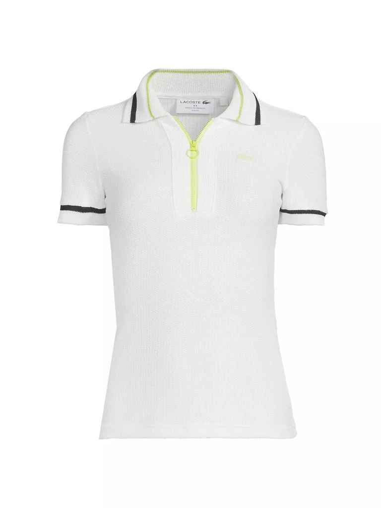 Lacoste Knit Half-Zip Polo Top 1