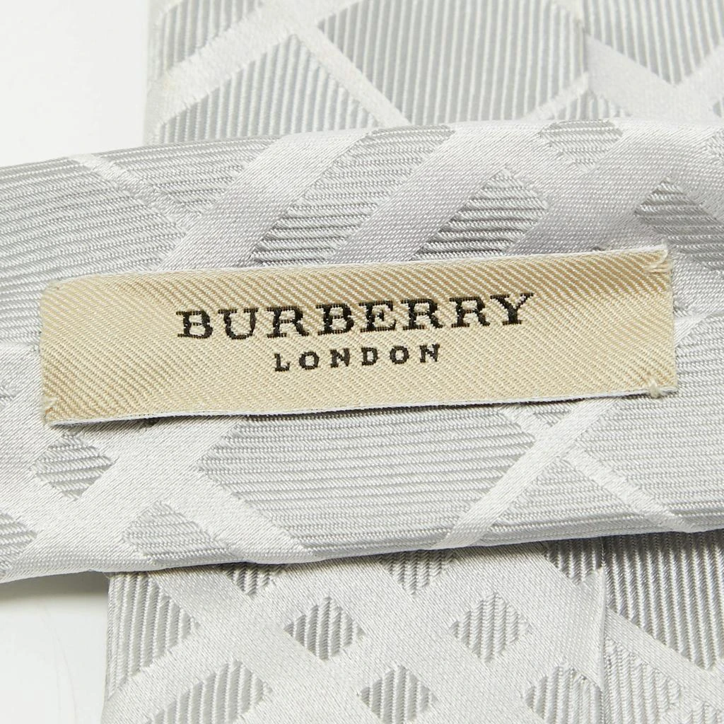 Burberry Burberry Grey Checked Silk Tie 3