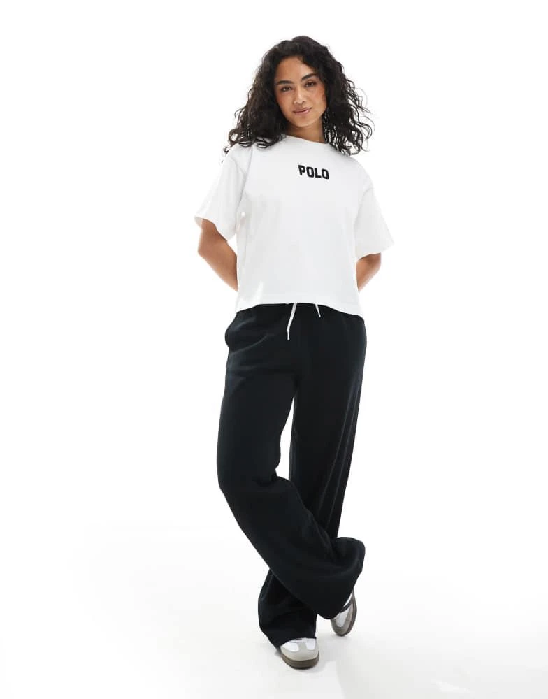 Ralph Lauren Polo Ralph Lauren boxy fit logo t-shirt in white and black 3