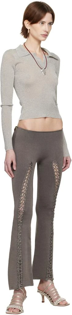 Isa Boulder Gray Suture Front Lounge Pants 4