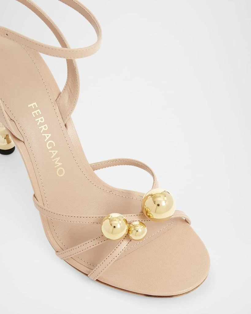 Salvatore Ferragamo Karina Strappy Spheres Ankle-Strap Sandals 4