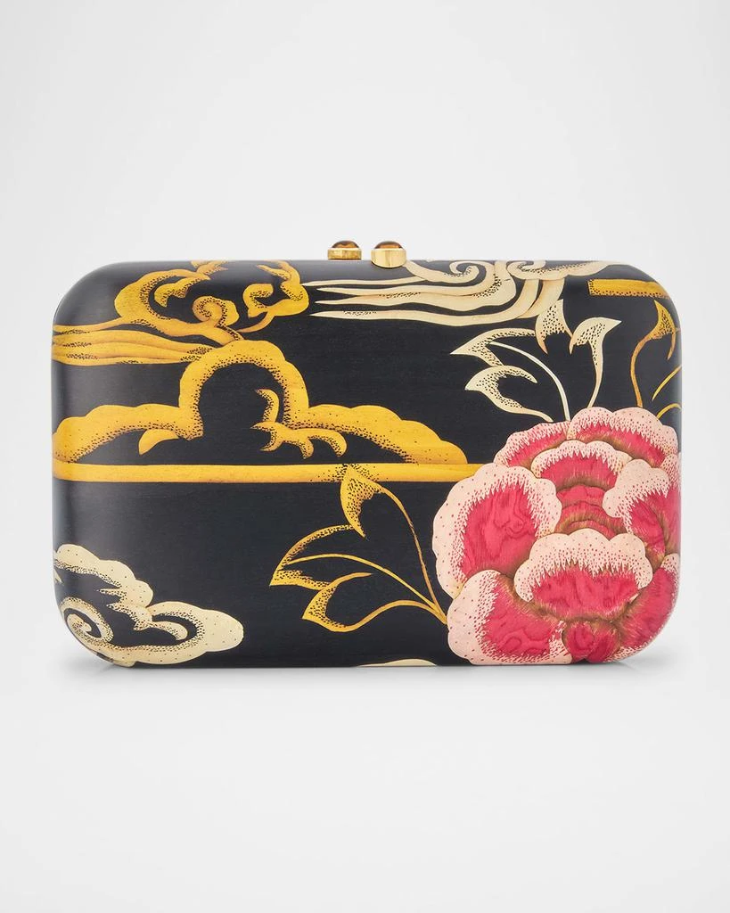 Silvia Furmanovich 18K Yellow Gold Marquetry Tibetan Rose Clutch 5