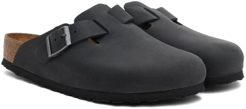 Birkenstock Black Regular Boston Slip-on Loafers 4
