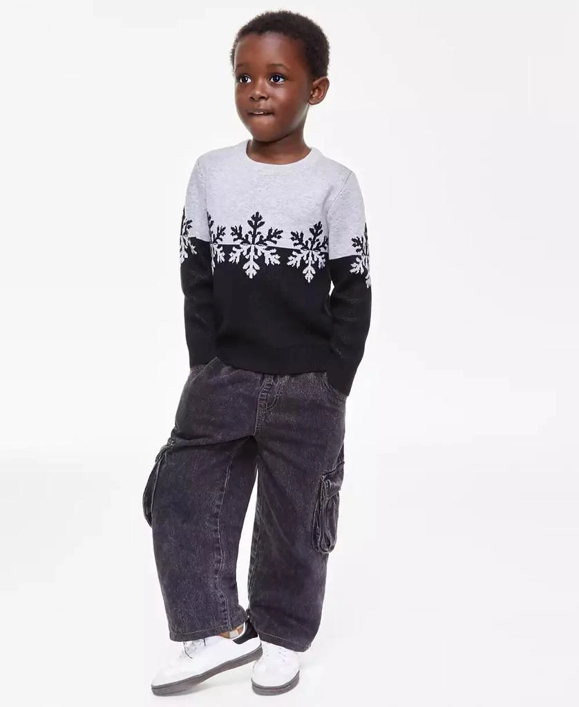 Holiday Lane Toddler Boys Snowflake Crewneck Sweater, Created for Macy's 1