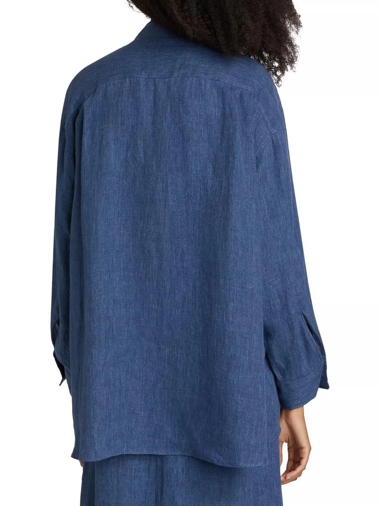 Jenni Kayne Relaxed Silk Oversized Button-Up Shirt 5