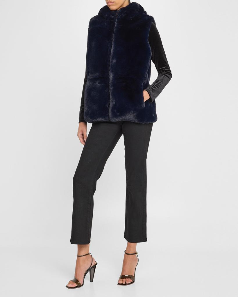 La Fiorentina Plush Faux Fur Reversible Vest