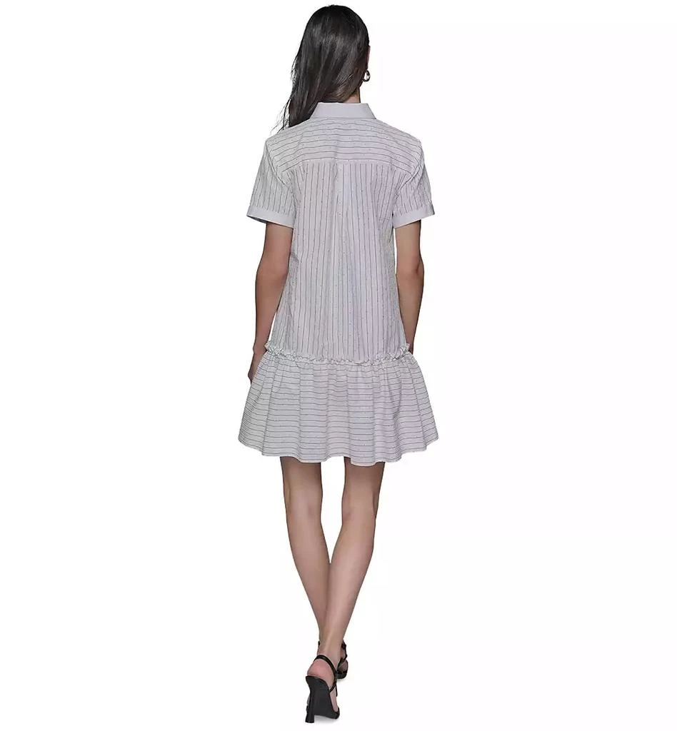 Karl Lagerfeld Paris Women's Embellished Shirred Shirtdress 4