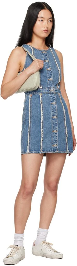 Re/Done Blue Fray Denim Minidress 4