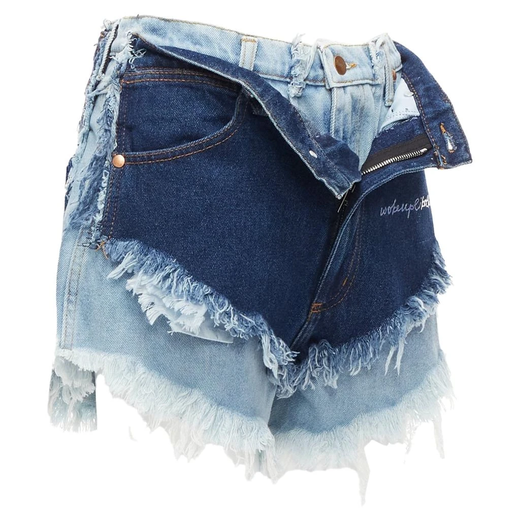 Natasha Zinko deconstructed double denim shorts 1