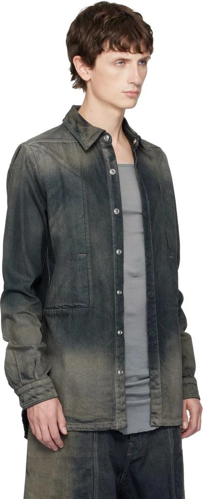 Rick Owens Gray Concordians Fogpocket Denim Shirt 2