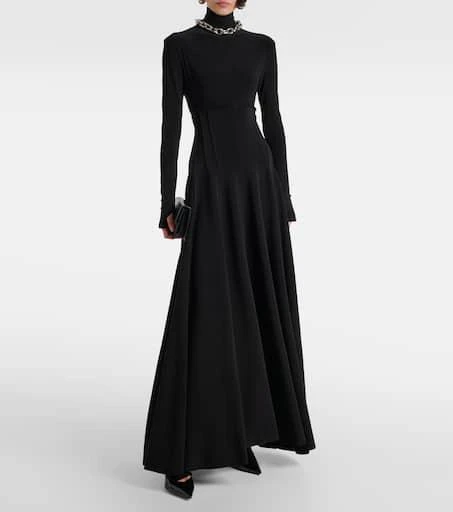 Norma Kamali Grace high-rise jersey maxi skirt 2
