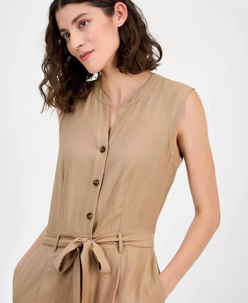 Nautica Jeans Women's Sleeveless Wide Leg Belted Jumpsuit 4