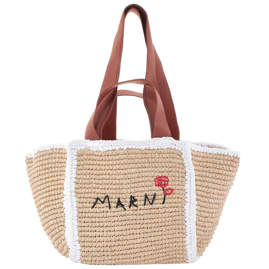 Marni Macrame Sillo Small Woven Shopper Tote Bag 1