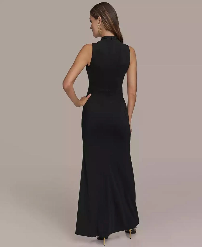 Donna Karan Women's Gathered Hardware Sleeveless Jersey Gown 6