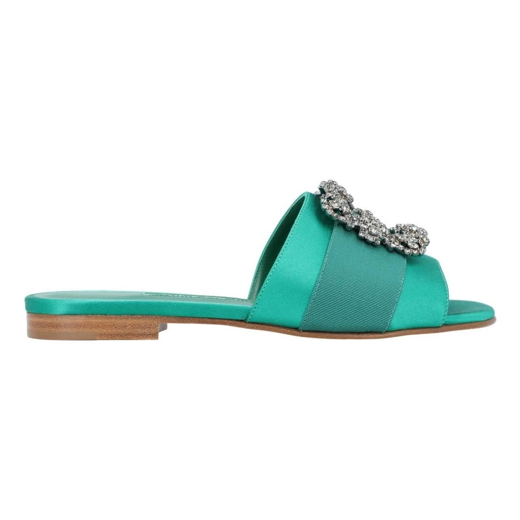 Manolo Blahnik Martamod Flat Green 1