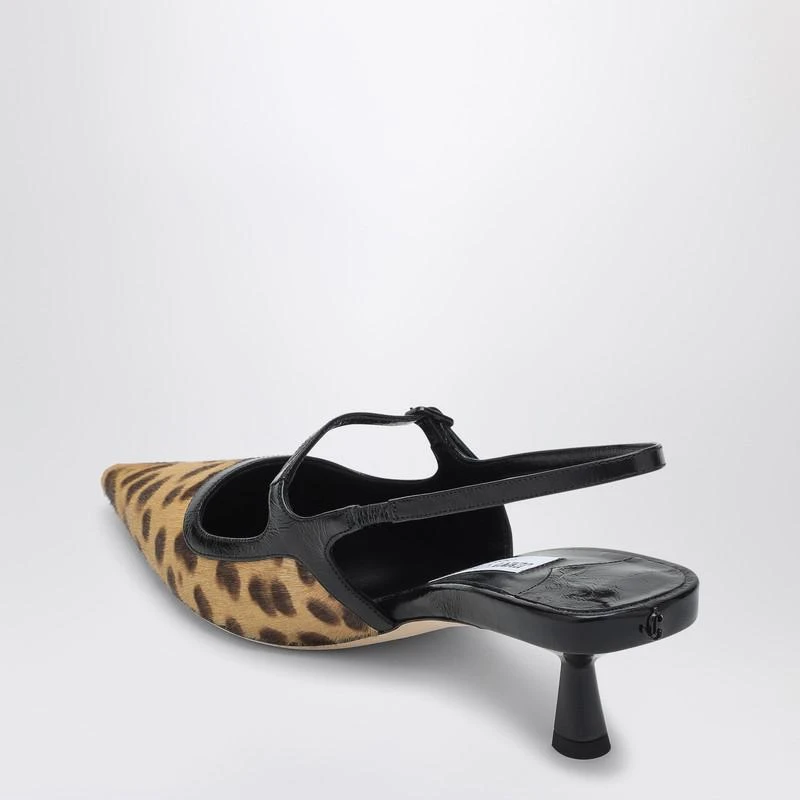 Jimmy Choo Didi 45 slingback in leopard print pony skin 4