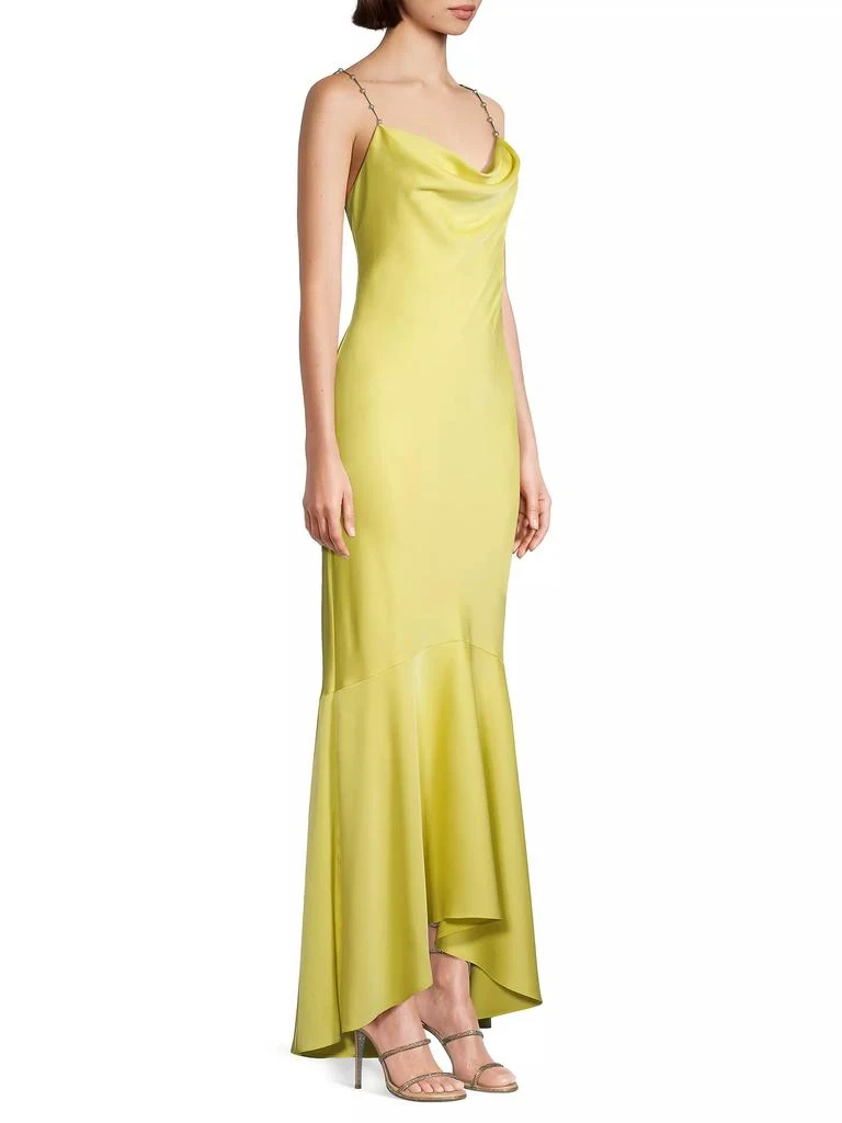 Liv Foster High-Low Satin Gown 4