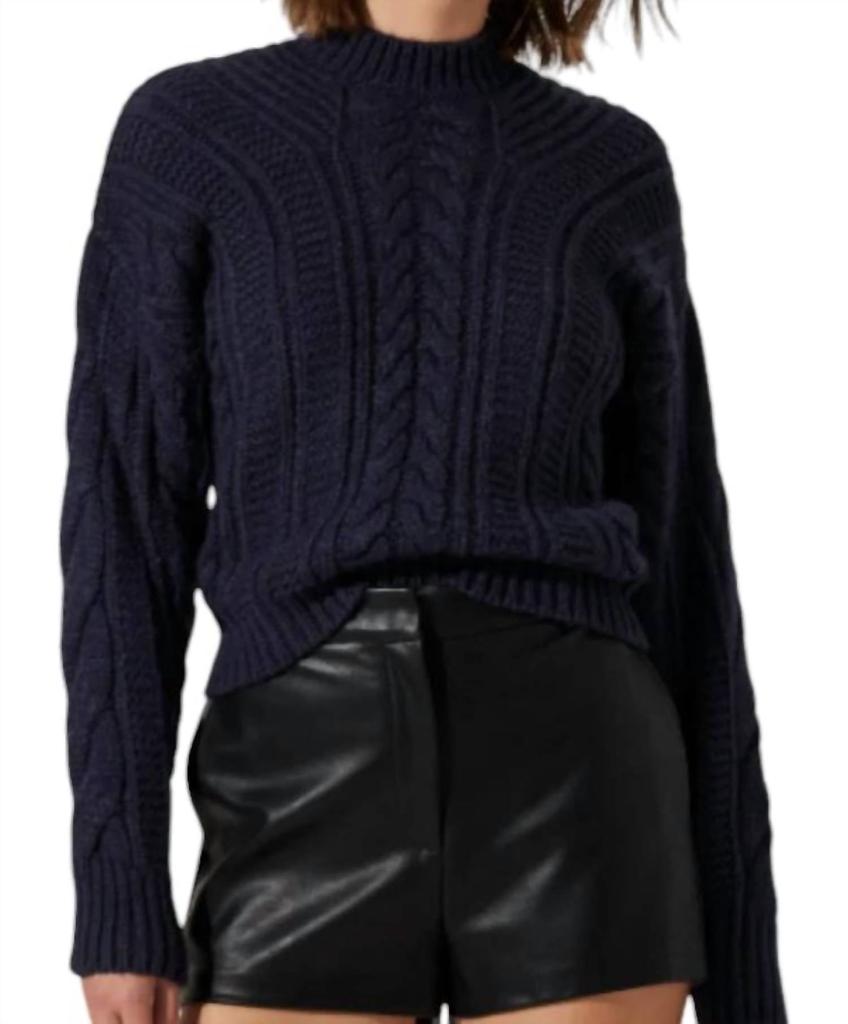 ASTR Laverne Sweater In Navy