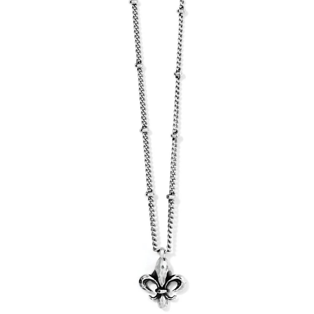 Brighton Woman
s Fleur De Lis Mini Pendant Necklace In Silver