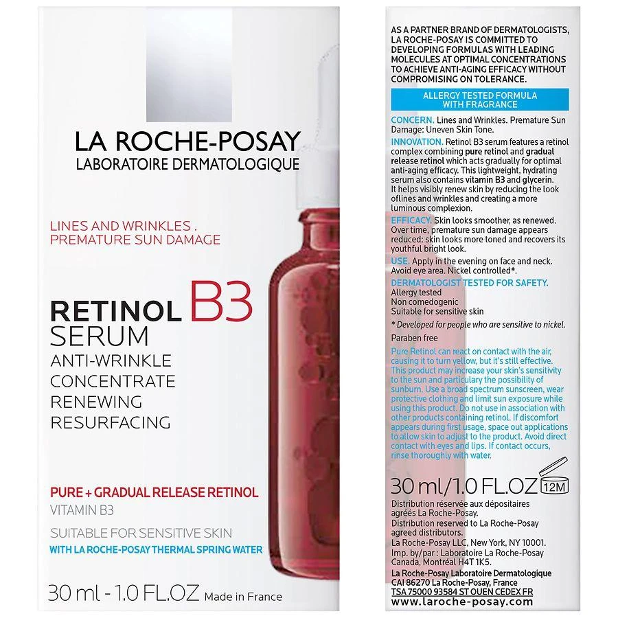 La Roche-Posay Anti Aging Pure Retinol Face Serum with Vitamin B3 for Fine Lines and Wrinkles 2